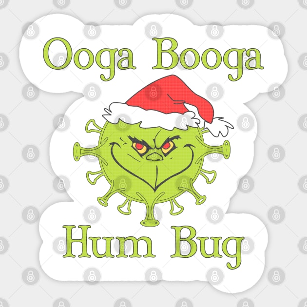 Ooga Booga Humbug Ugly Christmas Sweater version Sticker by CounterCultureWISE